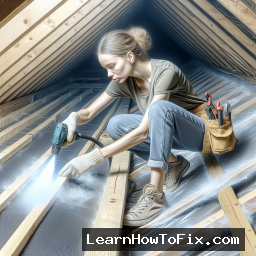 DIY Attic Ventilation and Insulation Guide for Condensation on attic roof sheathing – DIY repair image (repair process)