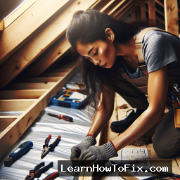 How to Fix Condensation on attic roof sheathing in Your Attic – DIY repair image (repair process)